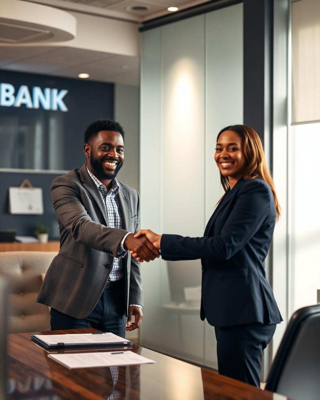 Business owner approved for a bank business loan